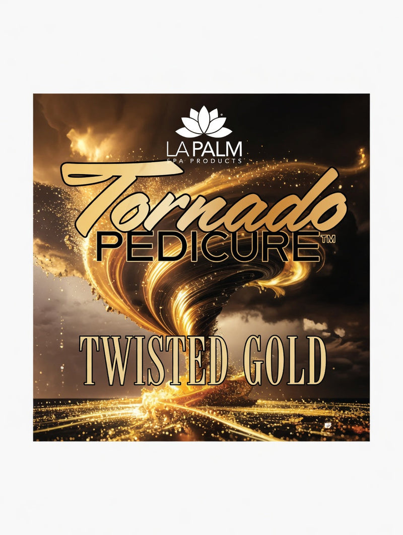 La palm tornado 5 step pedicure twisted gold - single