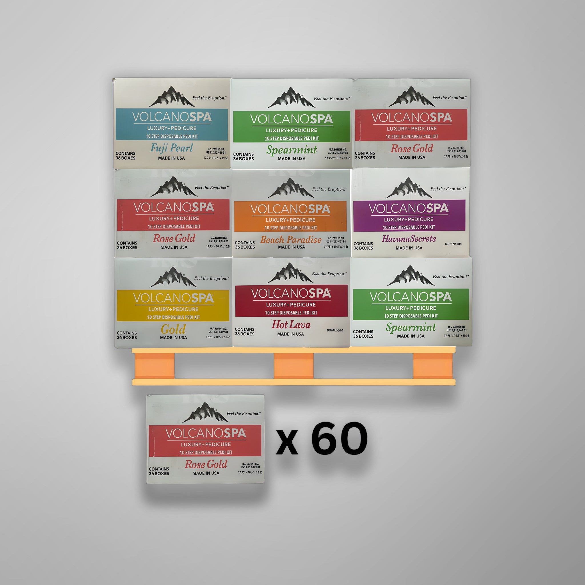 LA PALM Volcano Spa 10 Steps 36/Box - 60/Case per PALLET (W2)