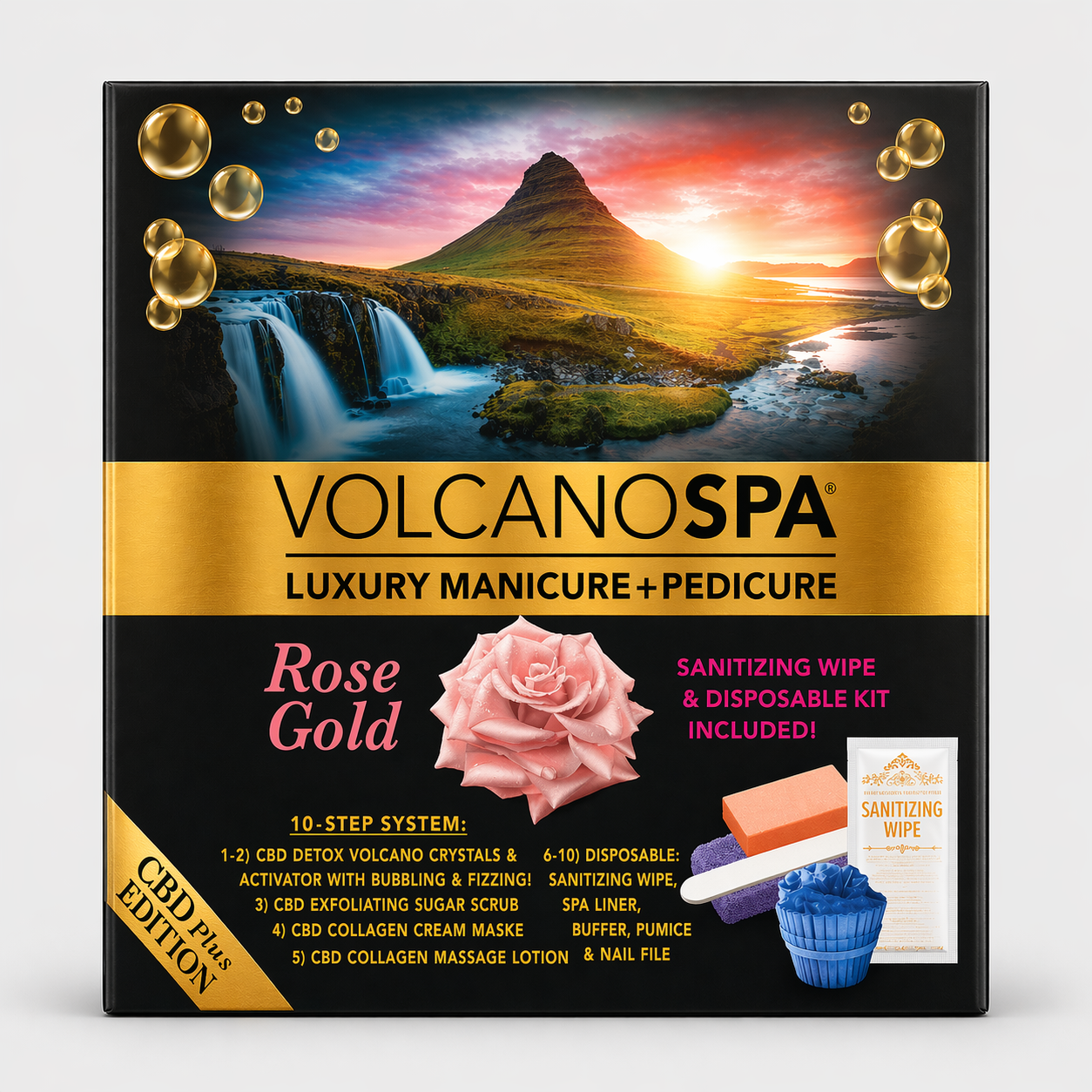 La palm volcano spa 10 steps single - rose gold - spa