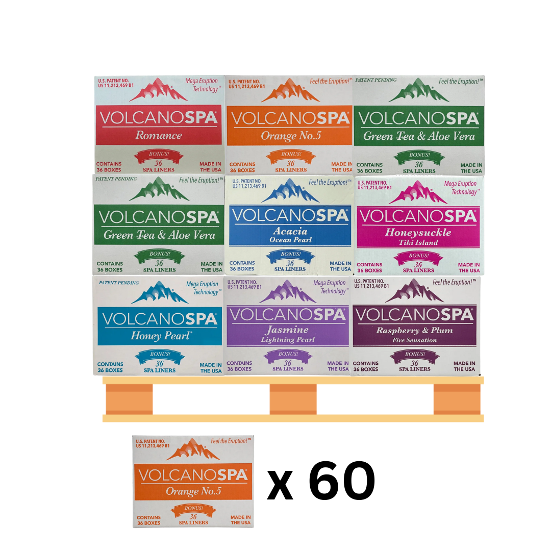 La palm volcano spa 6 steps 36/box - 60/case per pallet
