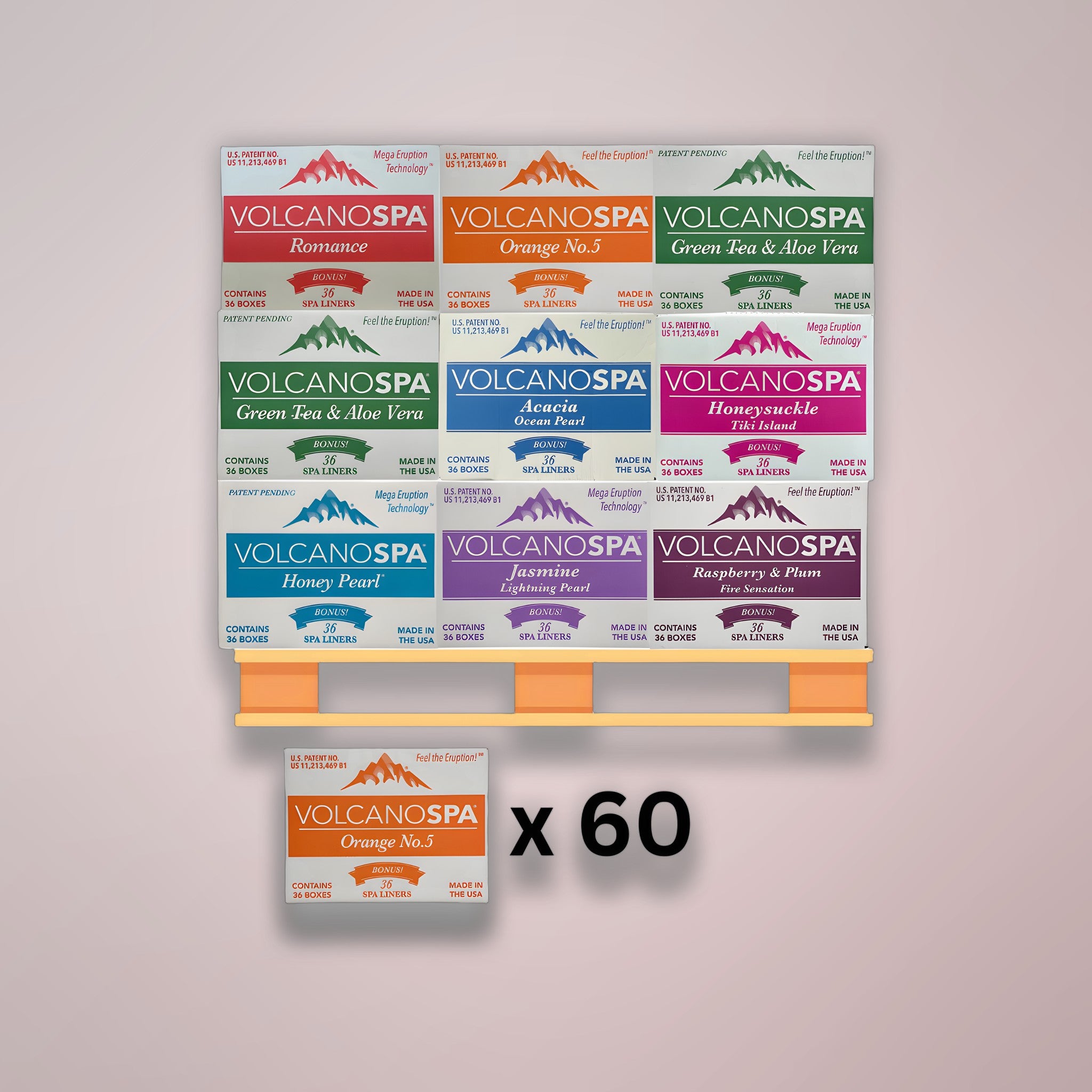 LA PALM Volcano Spa 6 Steps 36/Box - 60/Case per PALLET (W2)