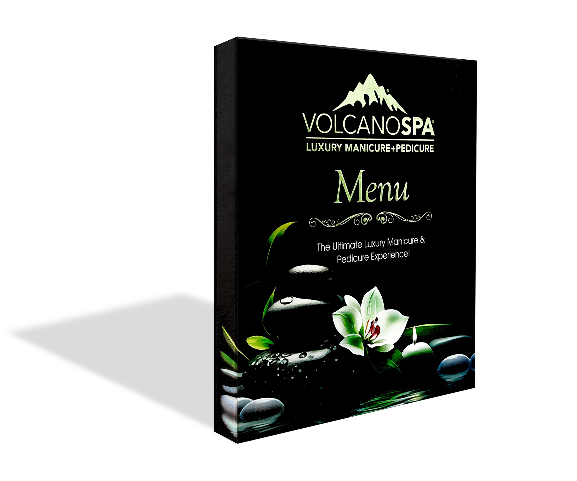 La palm volcano spa cover menu - green - menu