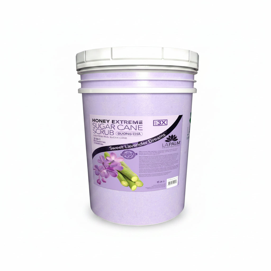 LA PALM Extreme Sugar Cane Scrub Bucket - Lavender