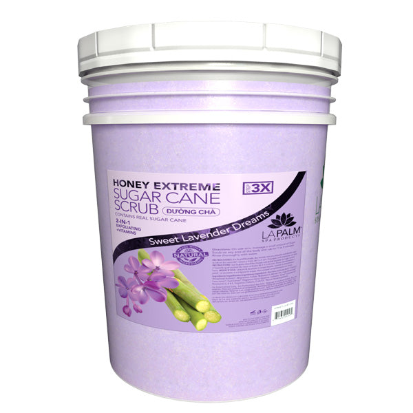 LA PALM Extreme Sugar Cane Scrub Bucket - Lavender