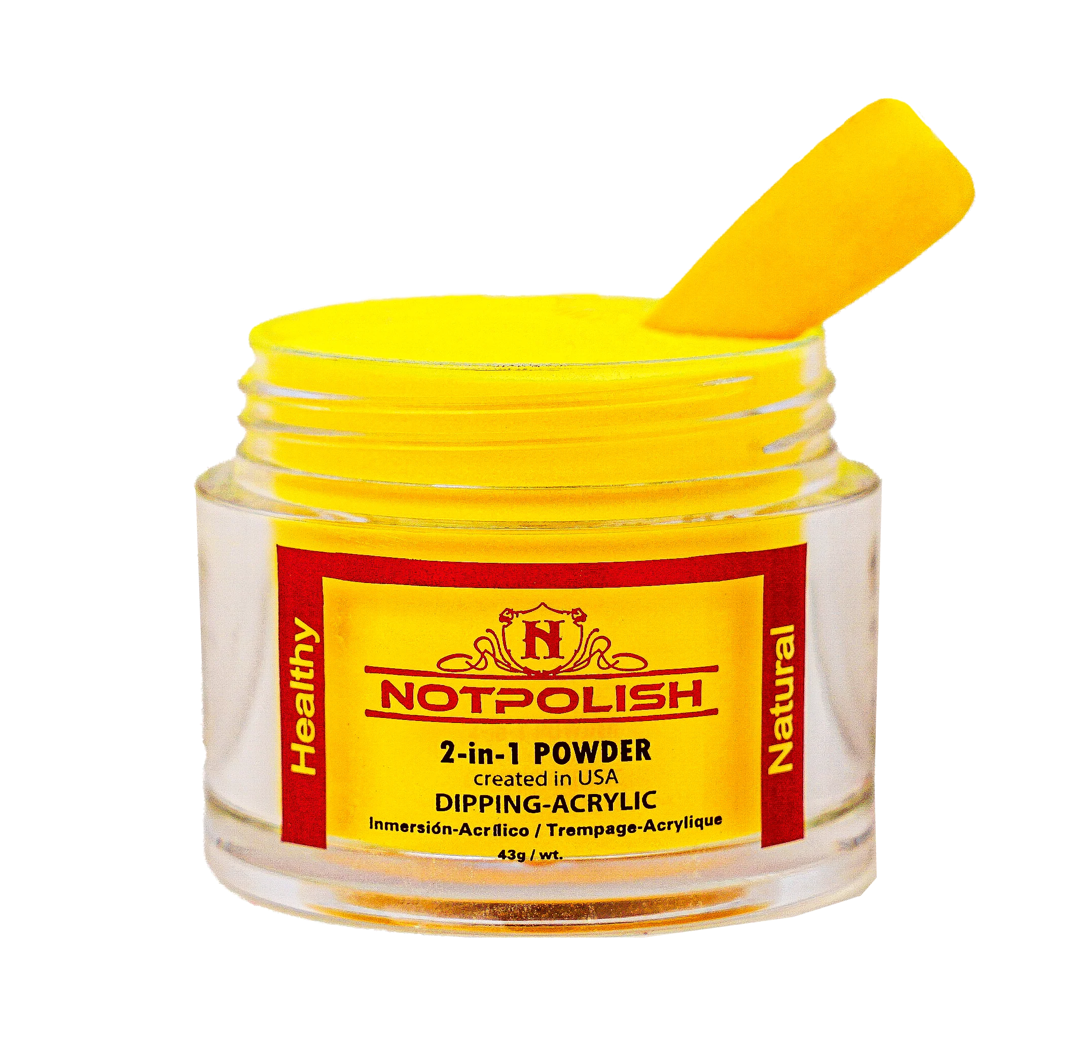 NOTPOLISH 2 in 1 Powder - M104 Yellow Mamba - 2 oz