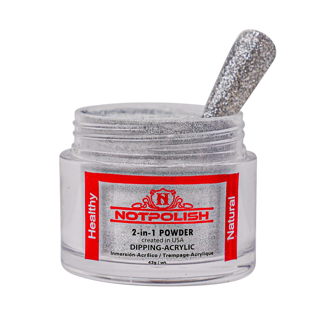 NOTPOLISH 2 in 1 Powder - M27 Silver Star - 2 oz