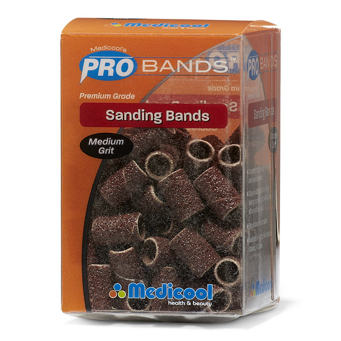Medicool sanding bands red - medium (100 pcs) - nail file