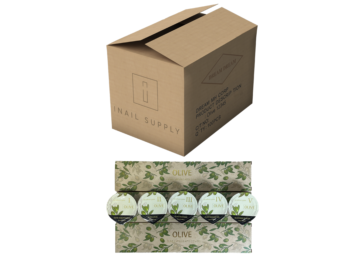 Mystique olive pedicure 5 step - 100/box - pedicure kit