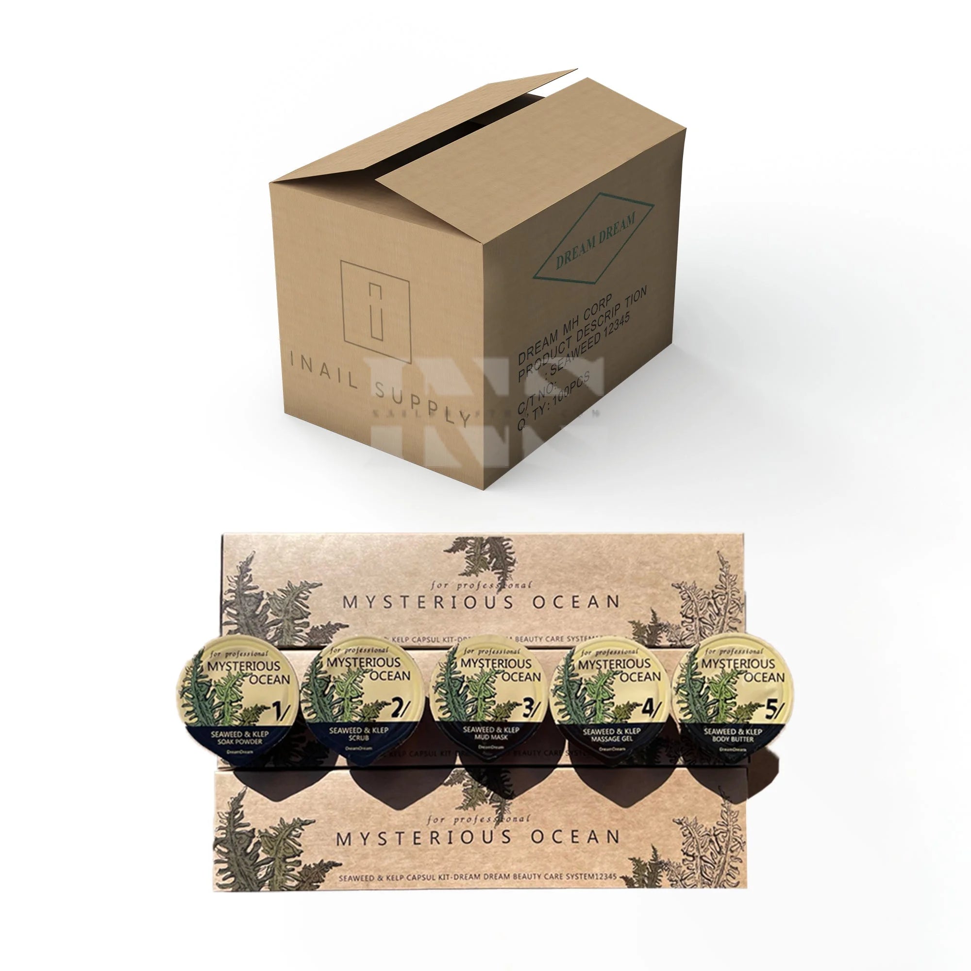 Mystique pedicure 5 step - 100/box - ocean - pedicure kit