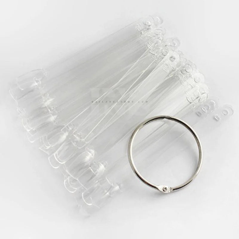 Nail Tip Clear Polish Display w/ Ring (50 pcs) - Nail Tips