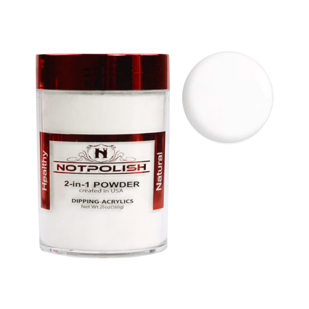 Notpolish 2 in 1 powder - 101 milky white refill - 16 oz