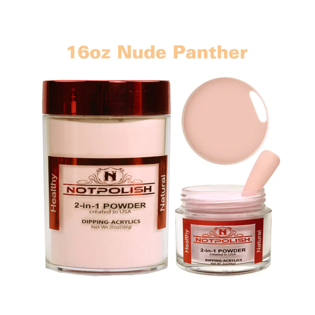 Notpolish 2 in 1 powder - 102 nude panther refill - 16 oz