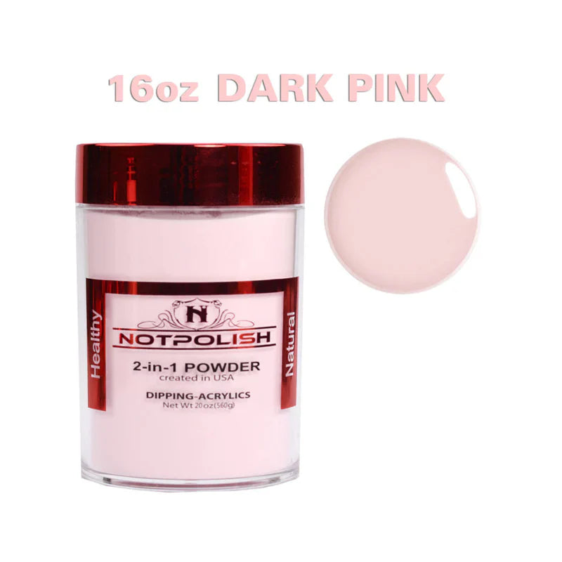 Notpolish 2 in 1 powder - dark pink refill - 16 oz