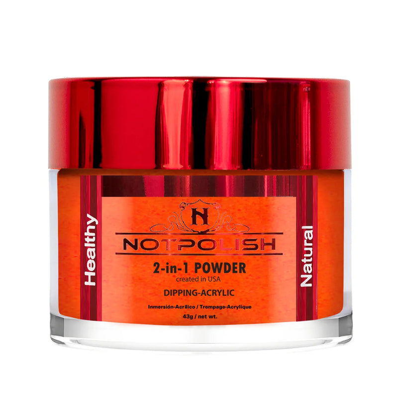 Notpolish 2 in 1 powder - g03 neon orange - 2 oz - dip