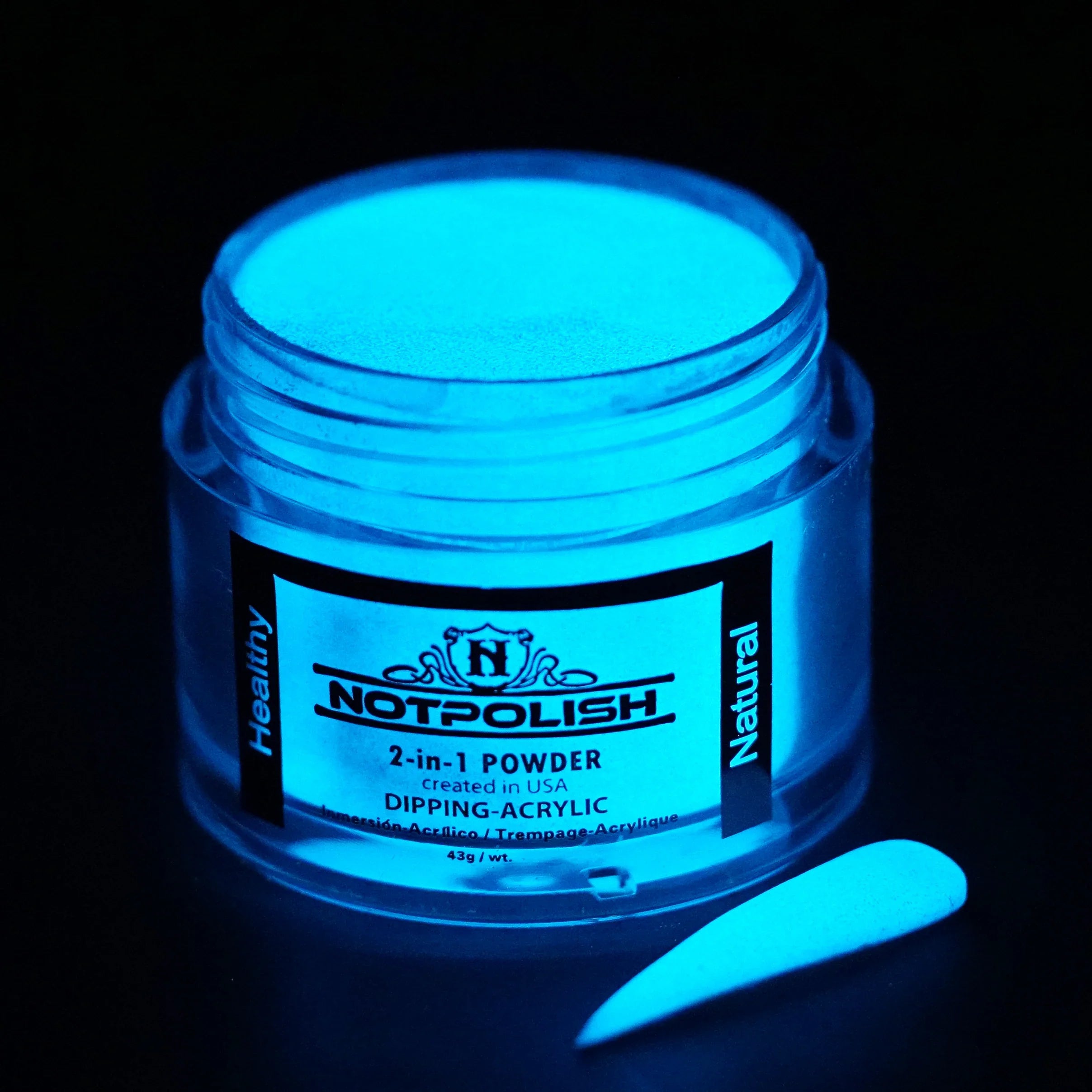 Notpolish 2 in 1 powder - g04 white glitter - 2 oz - dip