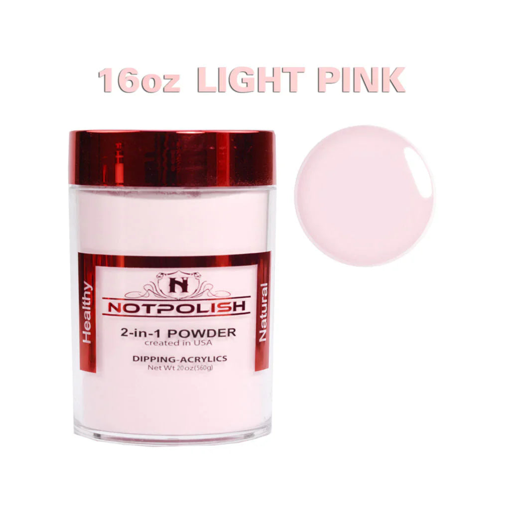 Notpolish 2 in 1 powder - light pink refill - 16 oz