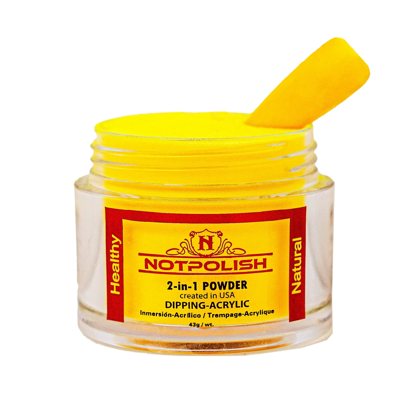 Notpolish 2 in 1 powder - m104 yellow mamba - 2 oz