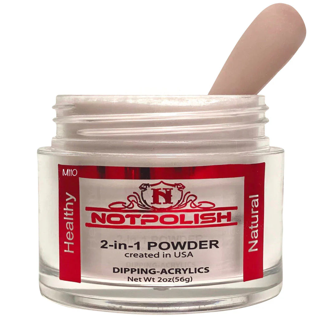 Notpolish 2 in 1 powder - m110 cappuccino - 2 oz - acrylic