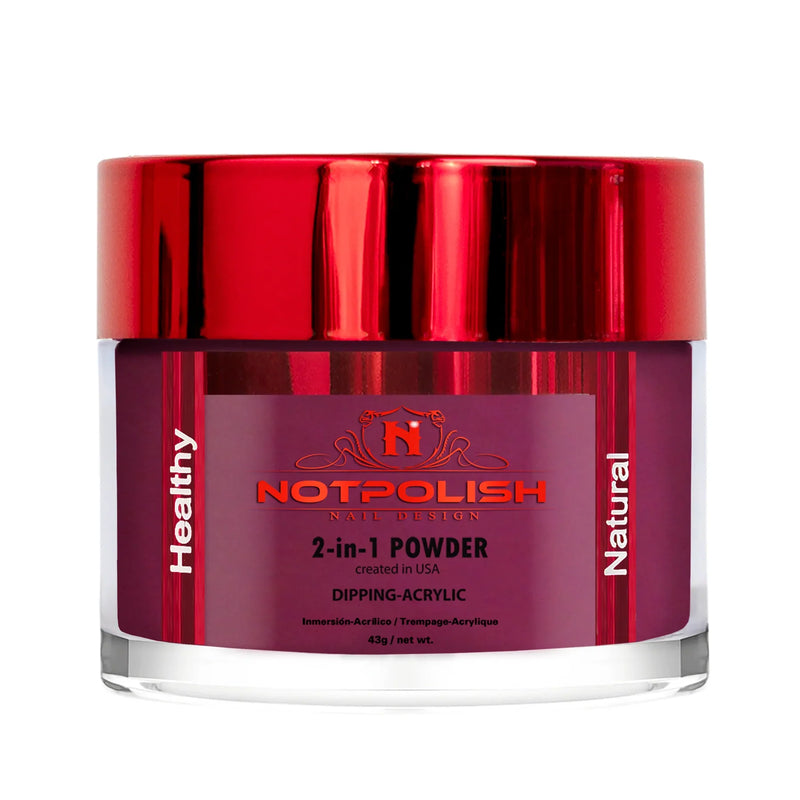 Notpolish 2 in 1 powder - m113 big plum - 2 oz - acrylic dip