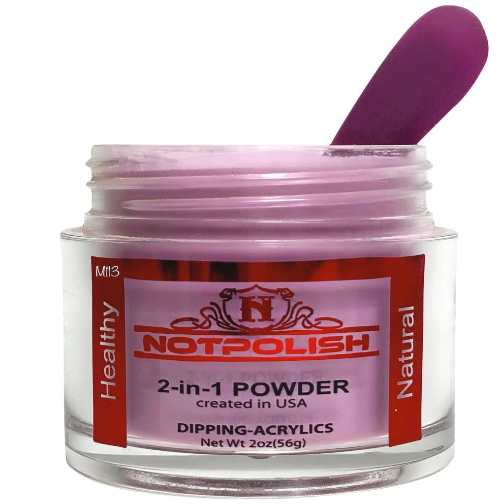 Notpolish 2 in 1 powder - m113 big plum - 2 oz - acrylic dip