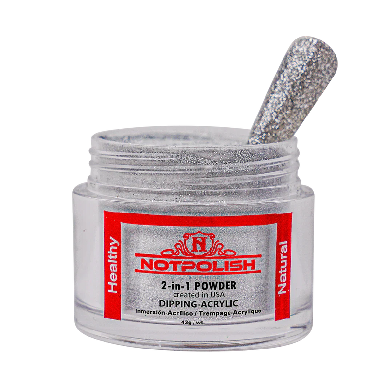 Notpolish 2 in 1 powder - m27 silver star - 2 oz - acrylic