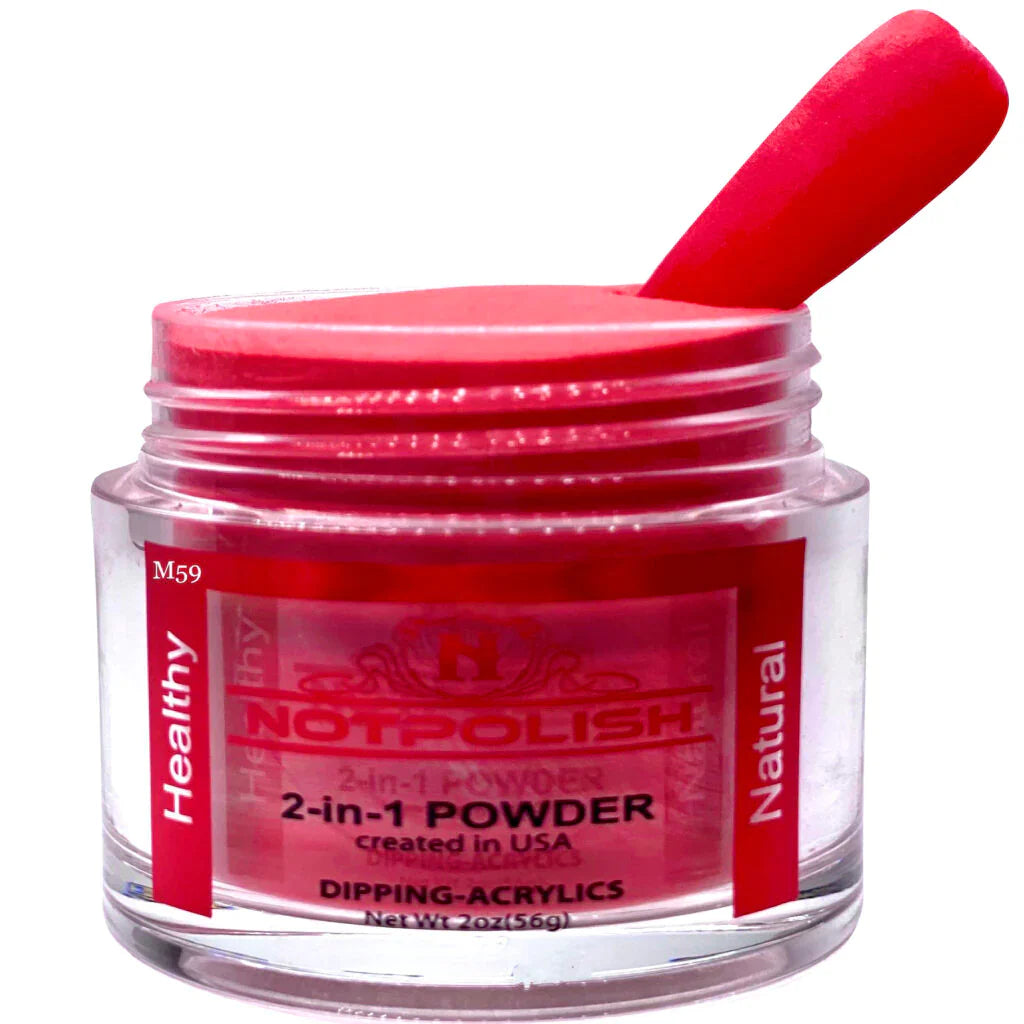 Notpolish 2 in 1 powder - m59 fire engine - 2 oz - acrylic