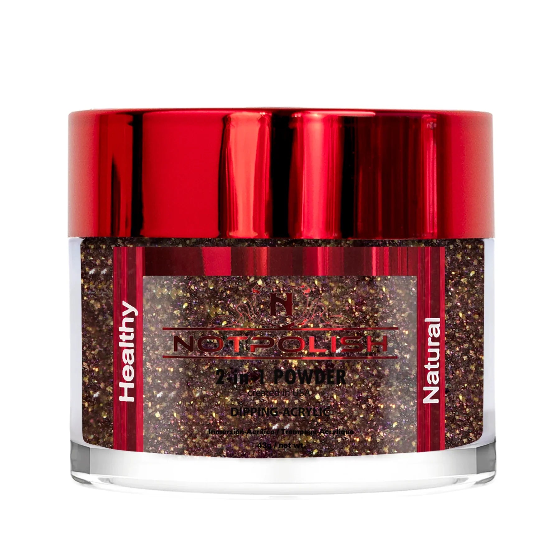 Notpolish 2 in 1 powder - m61 midnight run - 2 oz - acrylic