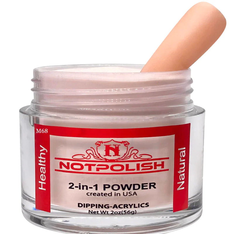 Notpolish 2 in 1 powder - m68 peeky nude - 2 oz - acrylic
