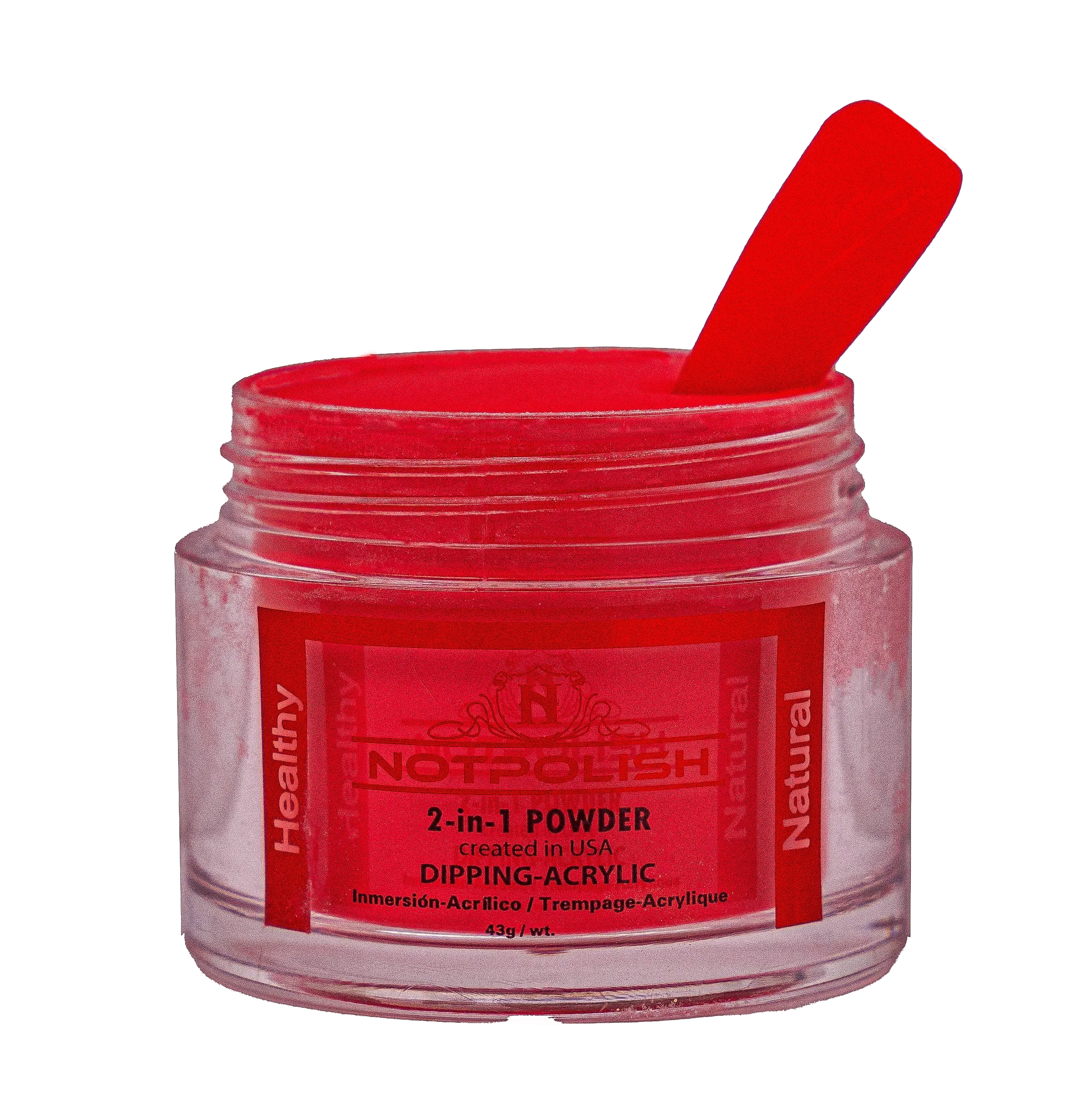 Notpolish 2 in 1 powder - m76 red cap - 2 oz - acrylic dip