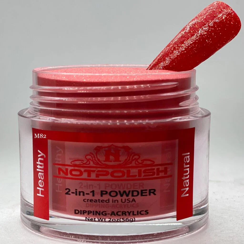 Notpolish 2 in 1 powder - m82 hot tamale - 2 oz - acrylic
