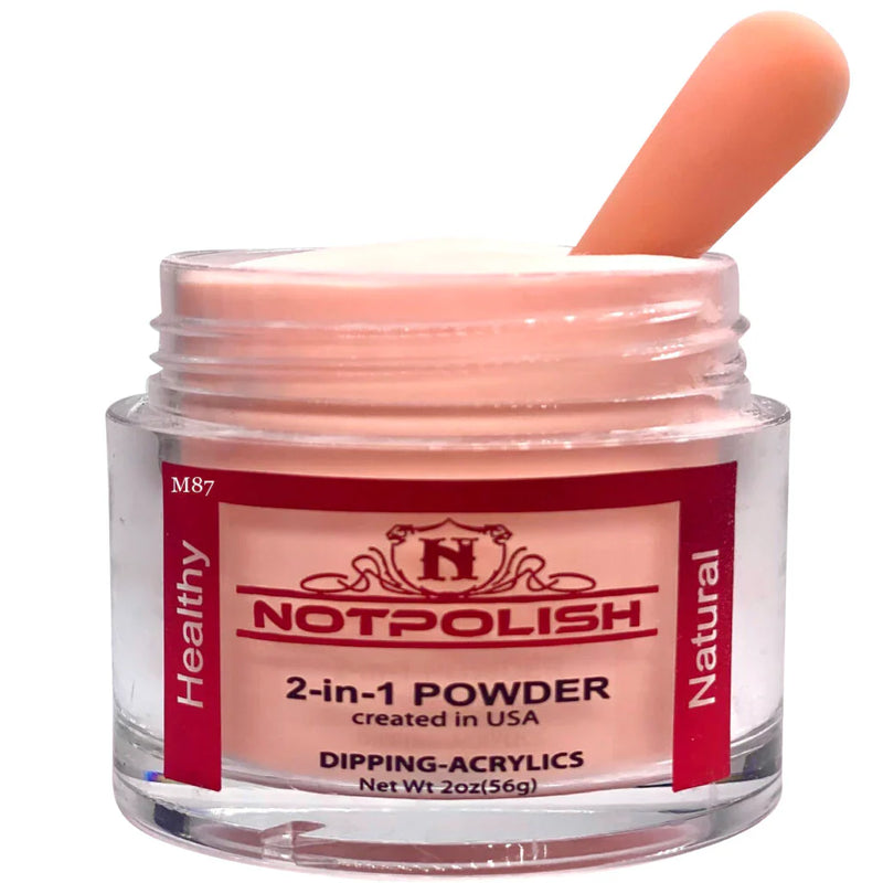 Notpolish 2 in 1 powder - m87 coral pink - 2 oz - acrylic