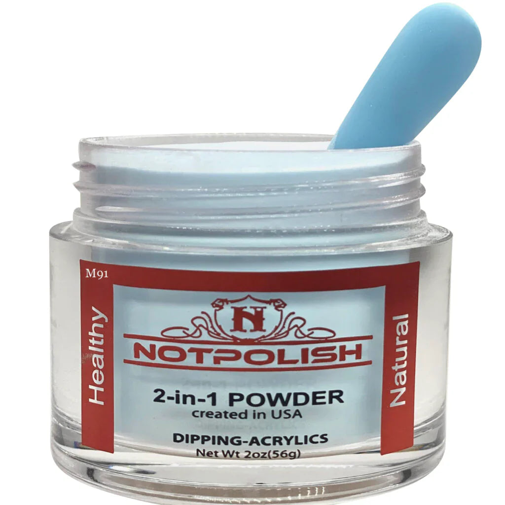 Notpolish 2 in 1 powder - m91 cool breeze - 2 oz - acrylic