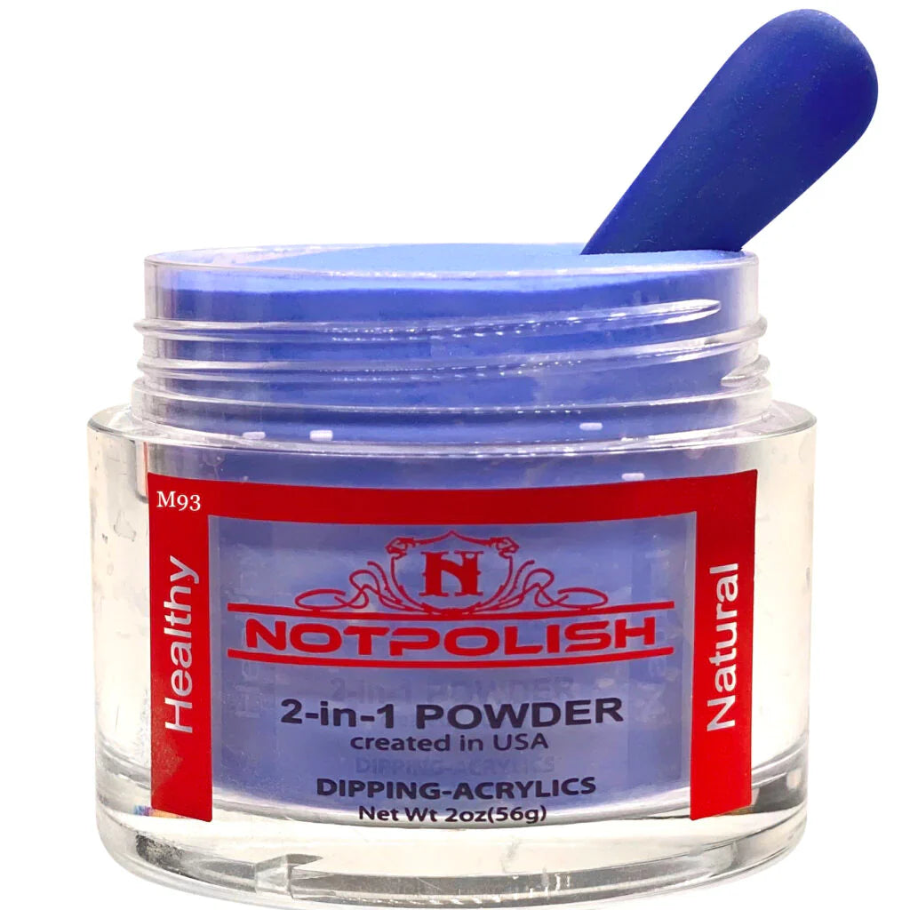 Notpolish 2 in 1 powder - m93 lush blue - 2 oz - acrylic dip