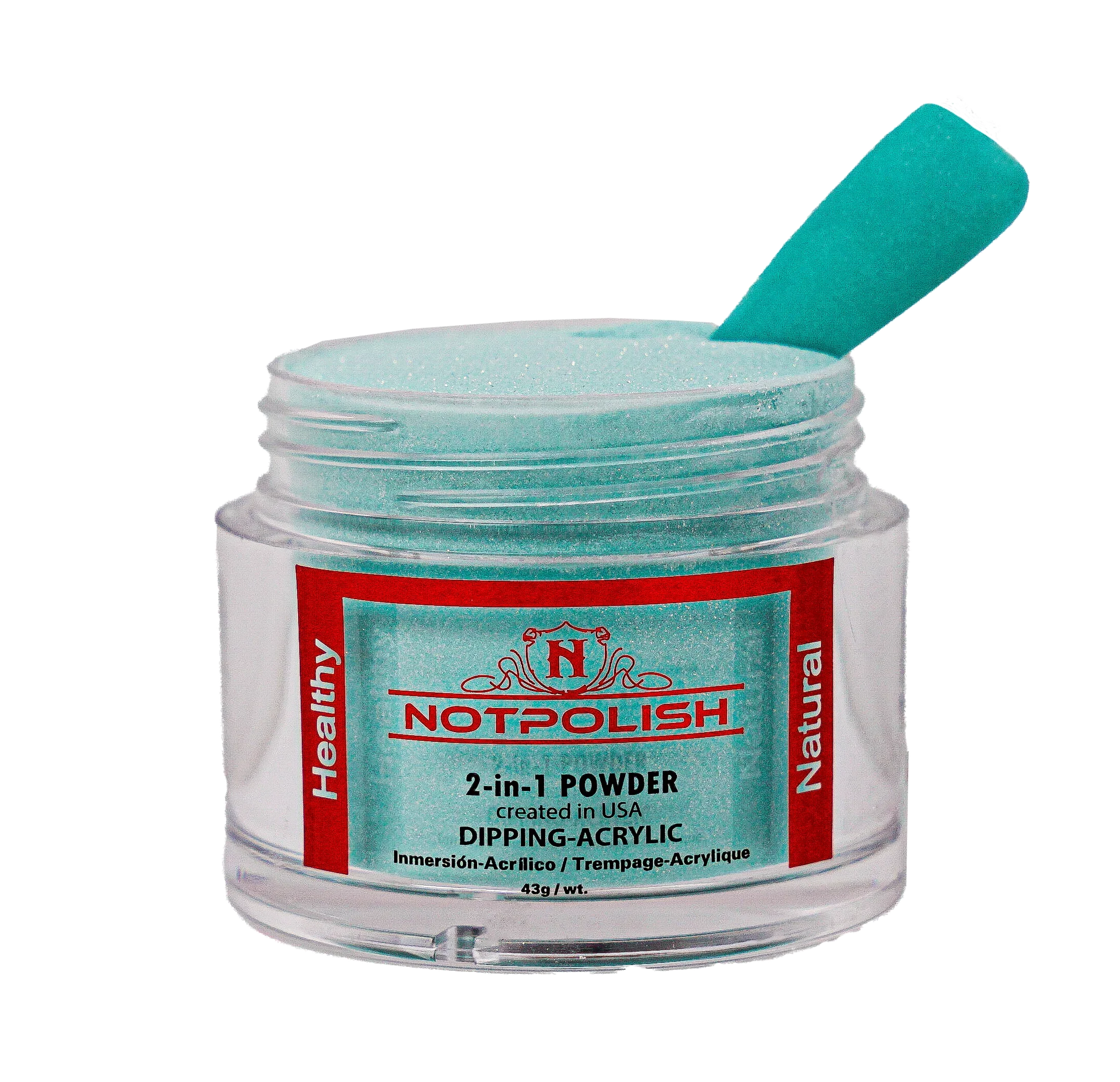 Notpolish 2 in 1 powder - m97 pleasant teal - 2 oz