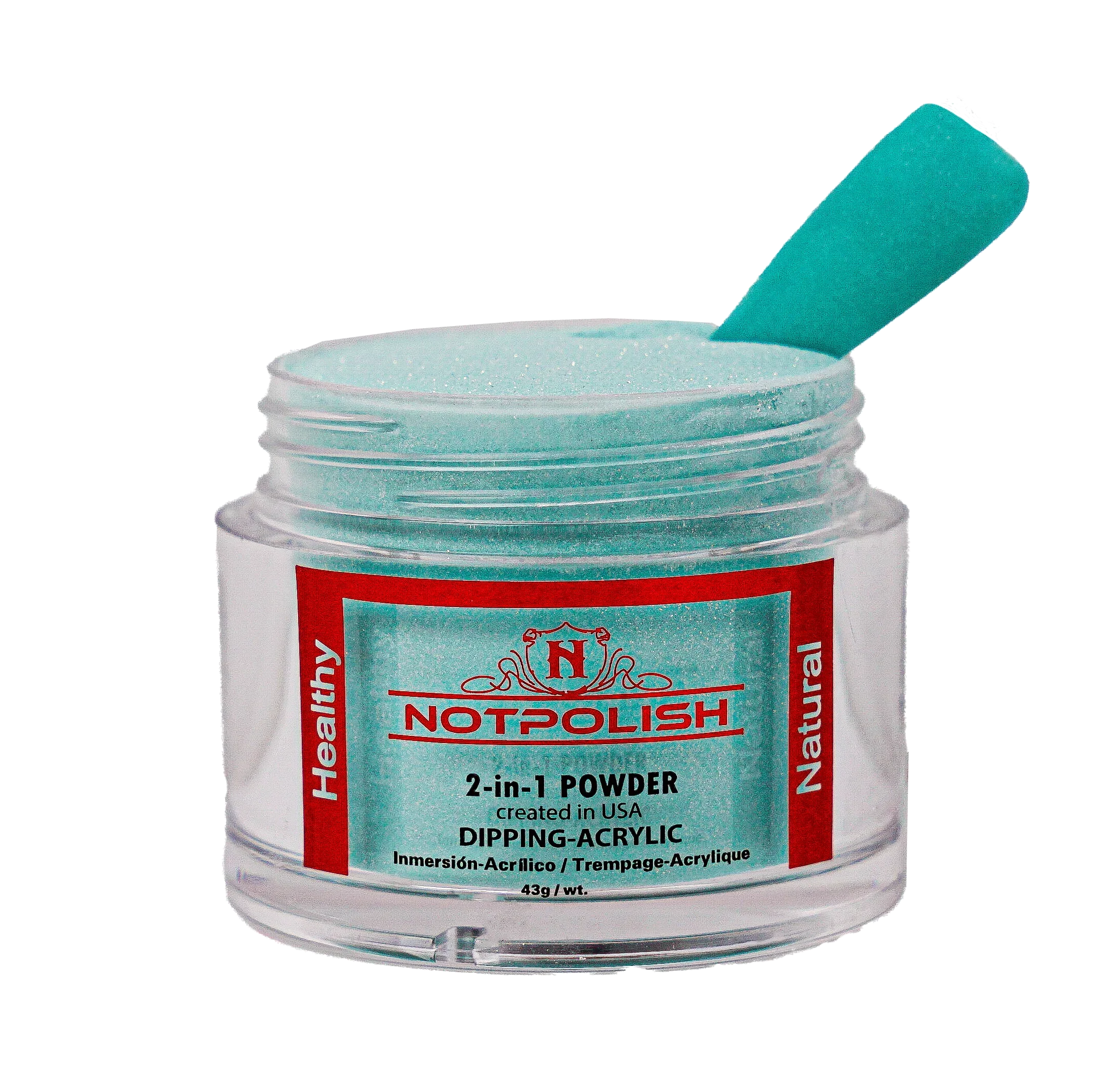 Notpolish 2 in 1 powder - m97 pleasant teal - 2 oz