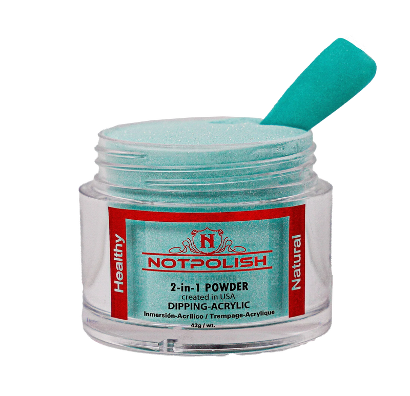 Notpolish 2 in 1 powder - m97 pleasant teal - 2 oz