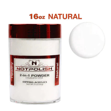 Notpolish 2 in 1 powder - natural refill - 16 oz - acrylic