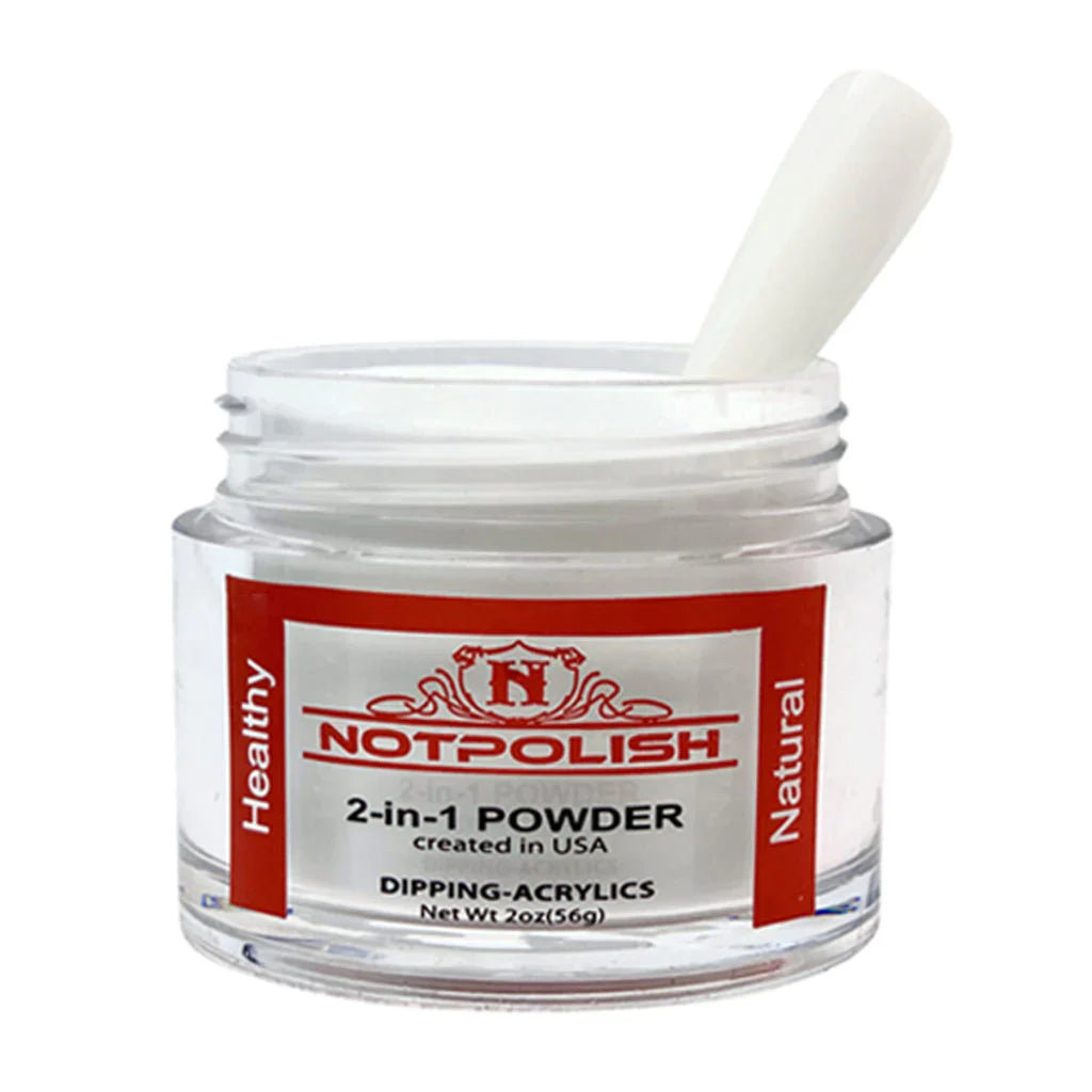 Notpolish 2 in 1 powder - og02 white - 2 oz - acrylic dip