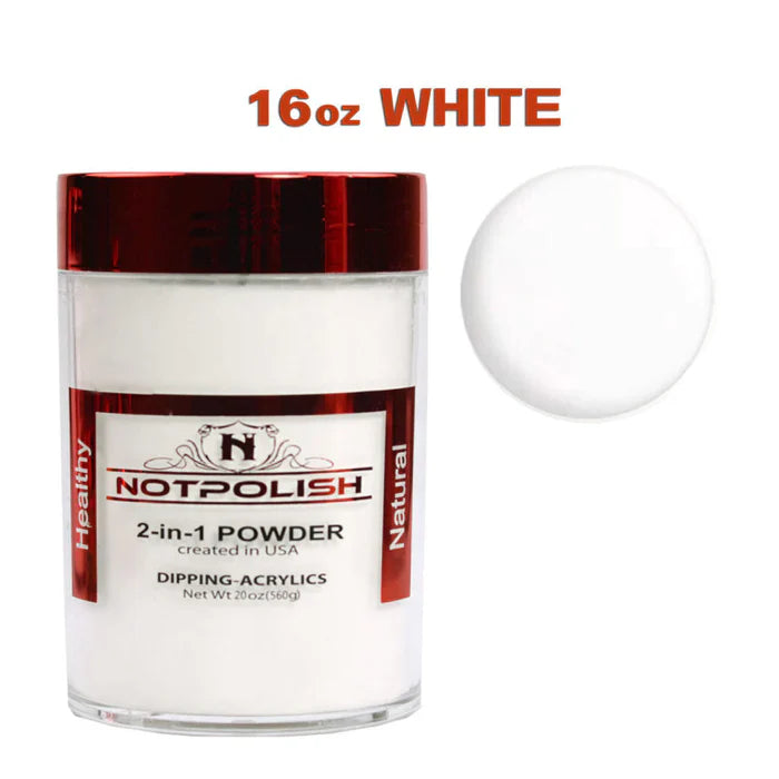 Notpolish 2 in 1 powder - og02 white refill - 16 oz