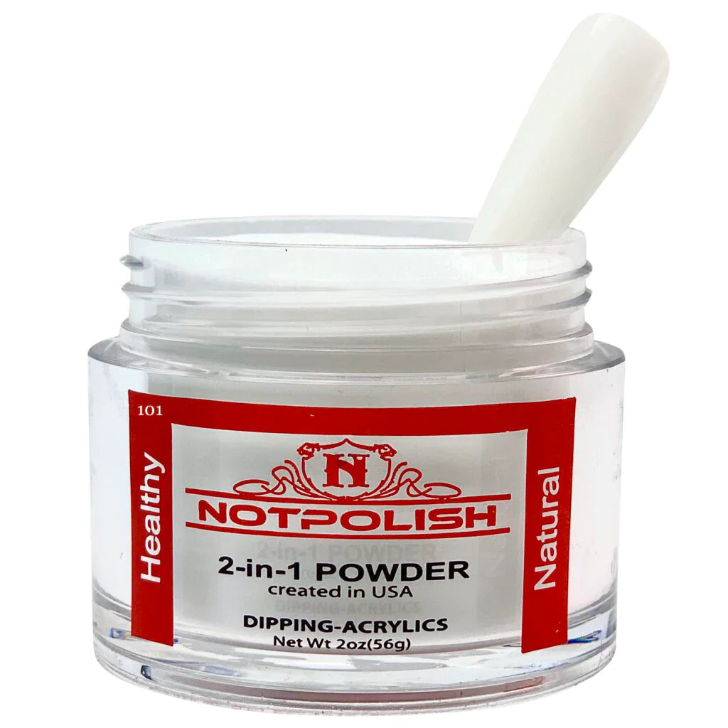 Notpolish 2 in 1 powder - og101 milky white - 2 oz