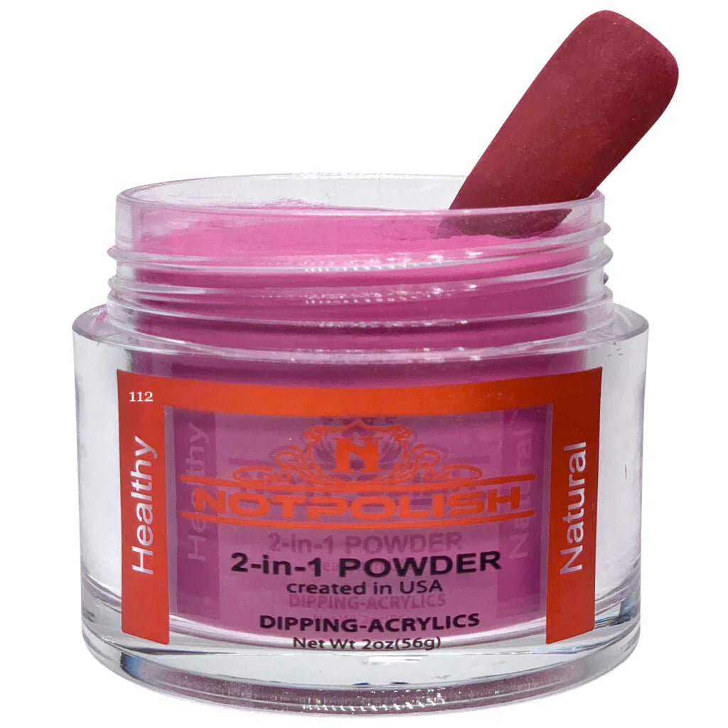 Notpolish 2 in 1 powder - og112 wine and dine - 2 oz - dip