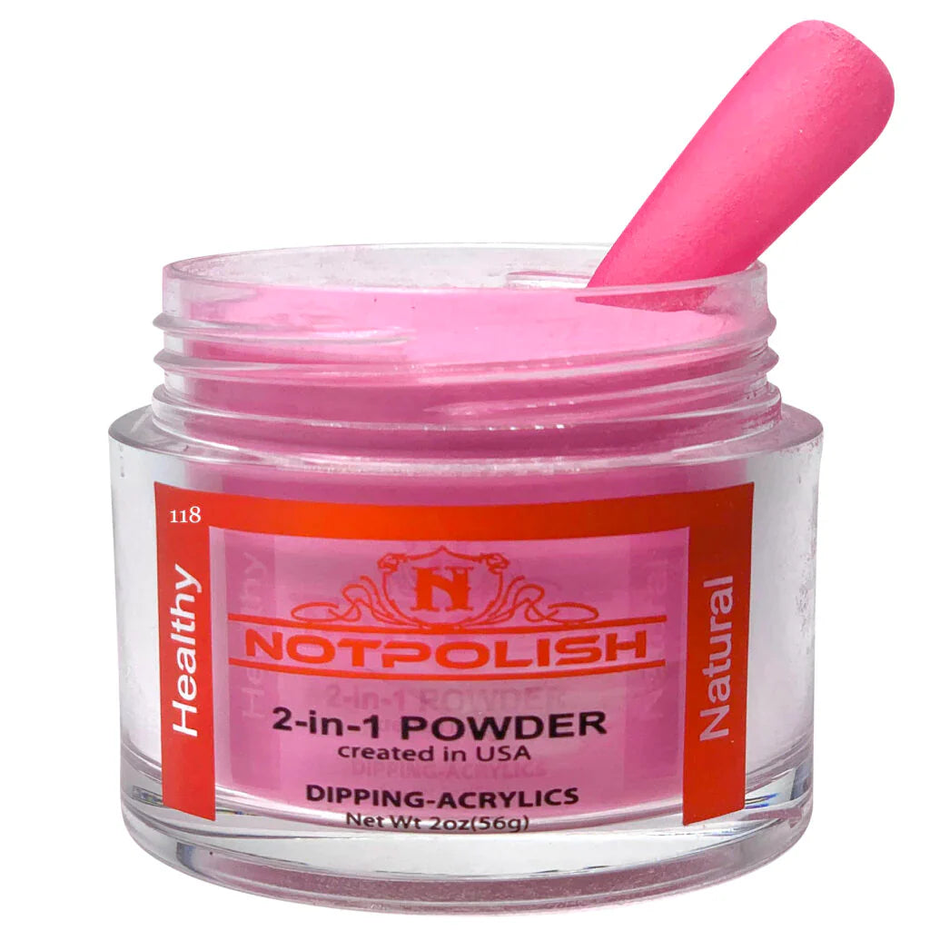 Notpolish 2 in 1 powder - og118 melrose - 2 oz - dip polish