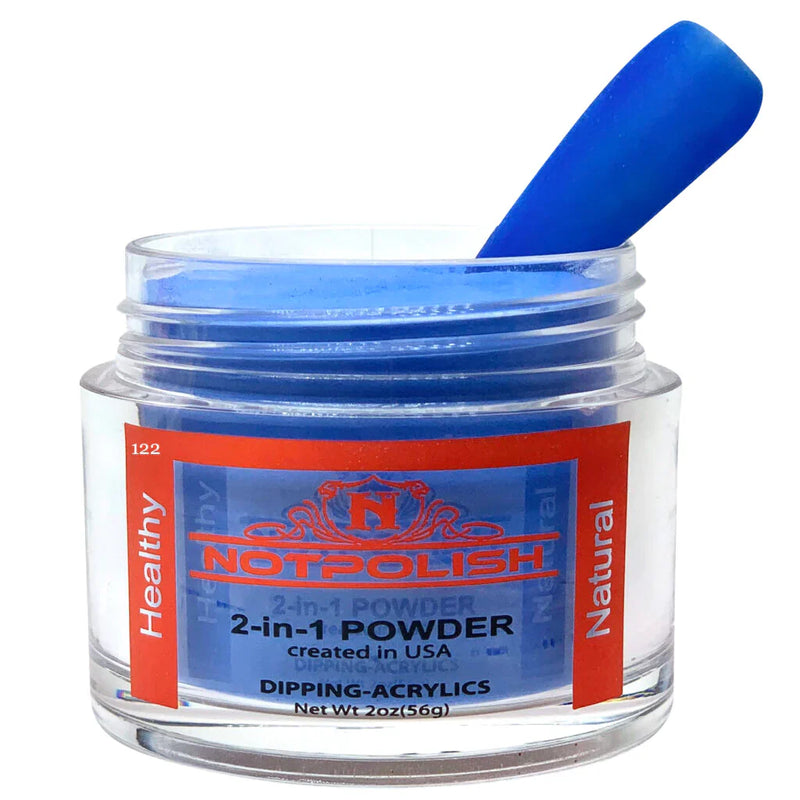 Notpolish 2 in 1 powder - og122 blue ball - 2 oz - dip
