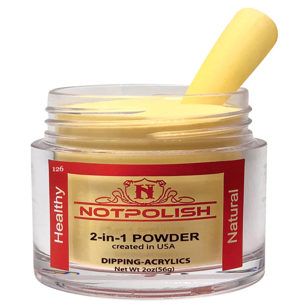Notpolish 2 in 1 powder - og126 blonded moment - 2 oz - dip