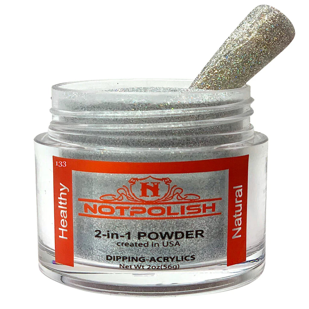 Notpolish 2 in 1 powder - og133 starry night - 2 oz - dip