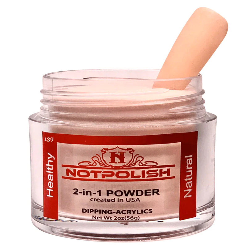 Notpolish 2 in 1 powder - og139 second nude - 2 oz - dip