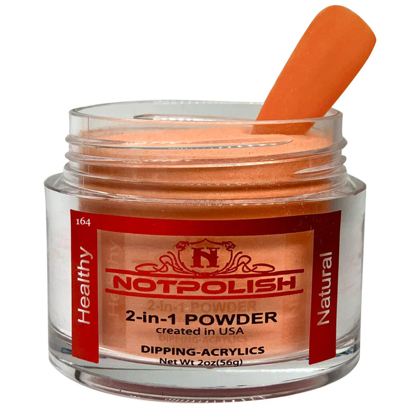 Notpolish 2 in 1 powder - og164 dark orange - 2 oz - dip