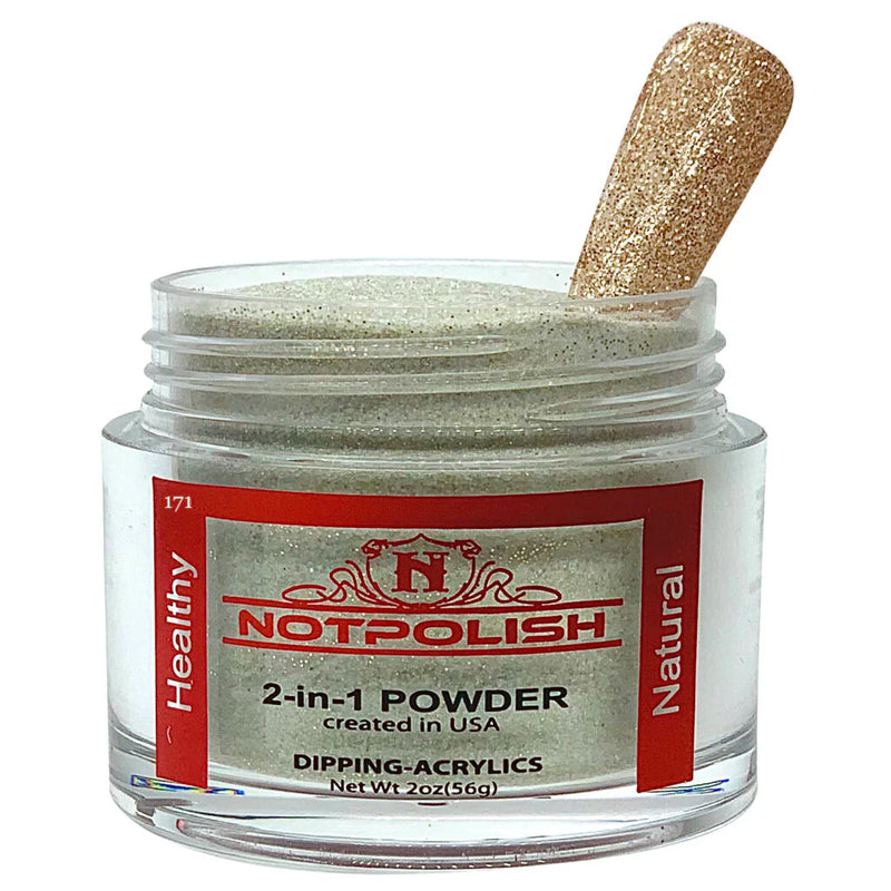 Notpolish 2 in 1 powder - og171 champagne gold - 2 oz - dip