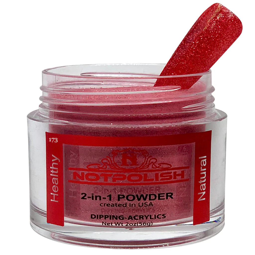 Notpolish 2 in 1 powder - og173 rose sparkle - 2 oz - dip