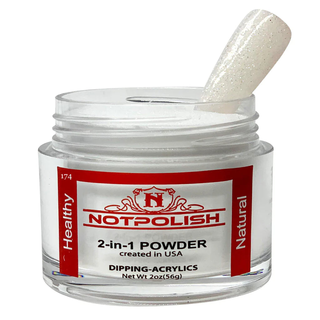 Notpolish 2 in 1 powder - og174 mystic white - 2 oz - dip